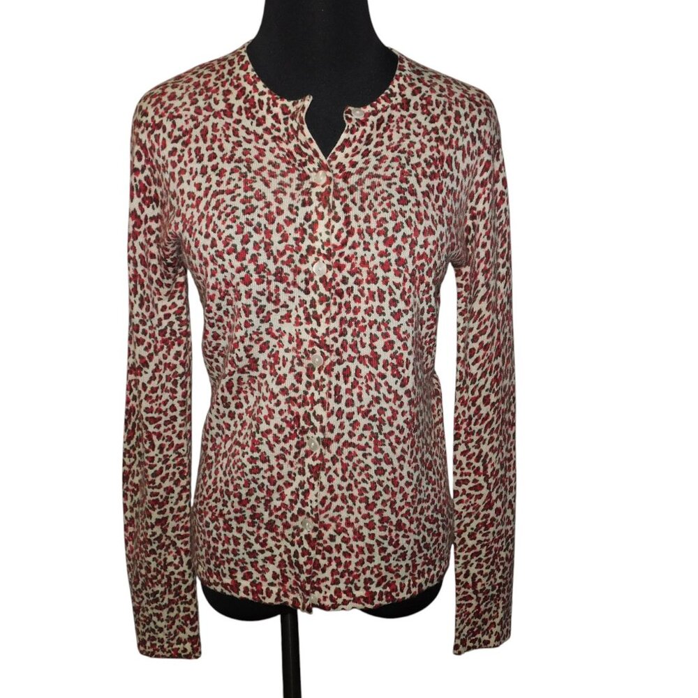 Louben Vintage Button Up Cardigan Sweater 30% Wool Size Small